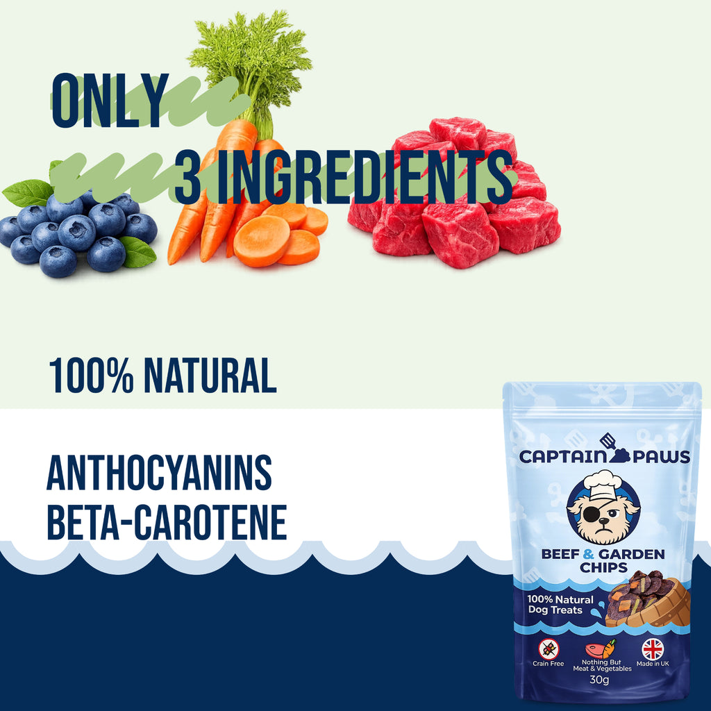 Beef & Garden Bites - Blueberry & Carrot (5 bags)