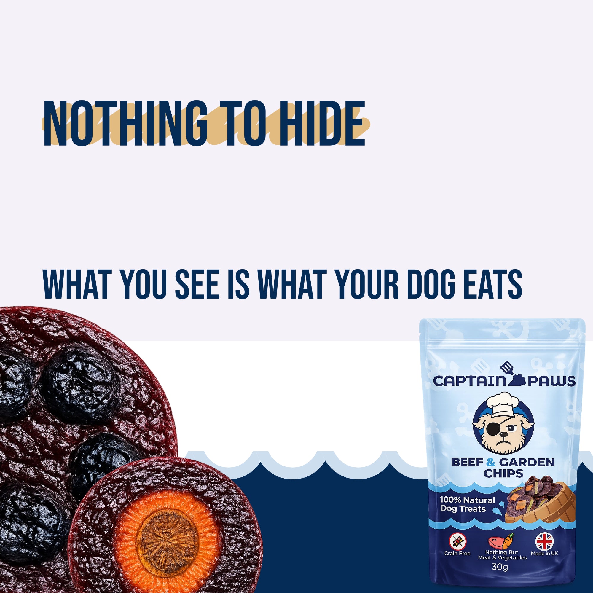 Beef & Garden Bites - Blueberry & Carrot (5 bags)